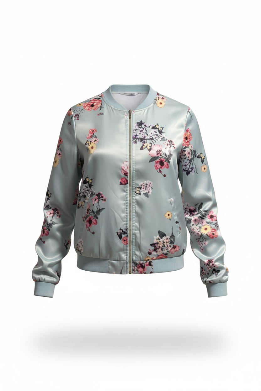Дамско пролетно яке с цветя