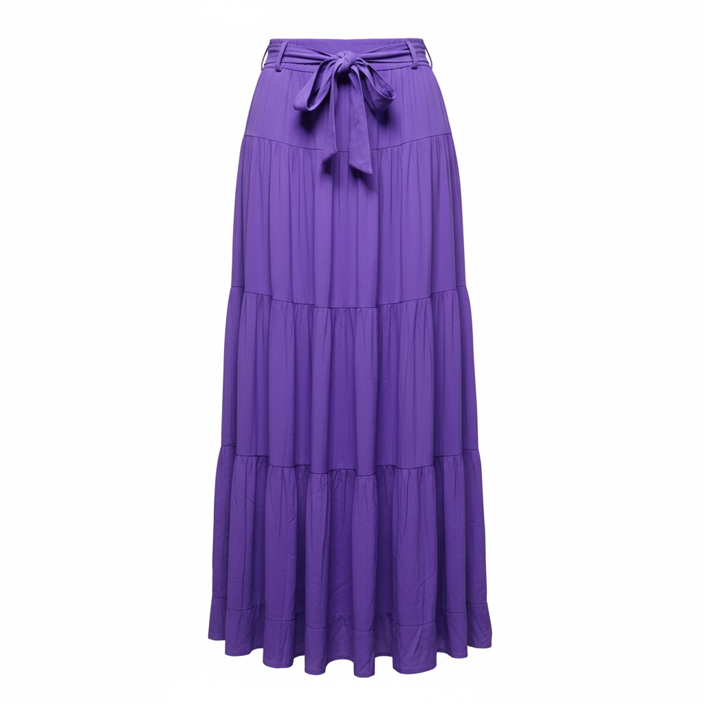 Дълга люлякова дамска пола